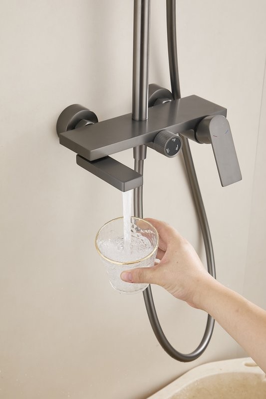 Душевая стойка BELZ B678 B24678-3 оружейная сталь