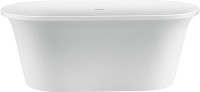 Акриловая ванна Aquanet Smart 260047 170x80 см, отдельностоящая, белая, овальная, на ножках, со сливом-переливом