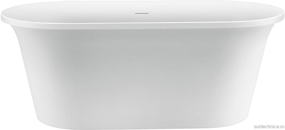 Акриловая ванна Aquanet Smart 260047 170x80 см, отдельностоящая, белая, овальная, на ножках, со сливом-переливом