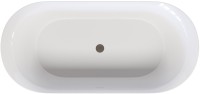 Акриловая ванна Aquanet Smart 260047 170x80 см, отдельностоящая, белая, овальная, на ножках, со сливом-переливом