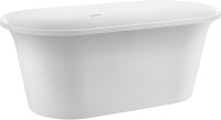 Акриловая ванна Aquanet Smart 260047 170x80 см, отдельностоящая, белая, овальная, на ножках, со сливом-переливом