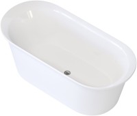 Акриловая ванна Aquanet Smart 260047 170x80 см, отдельностоящая, белая, овальная, на ножках, со сливом-переливом