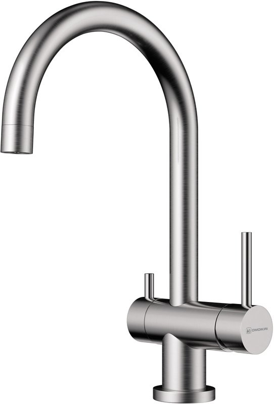 Комплект Мойка Omoikiri Daisen 46-GR leningrad grey + Смеситель Yamada BN нержавеющая сталь