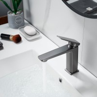 Смеситель для раковины Shevanik S8901T-1, оружейная сталь