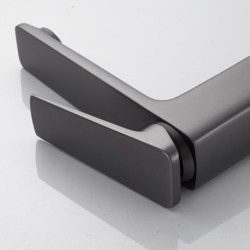 Смеситель для раковины Shevanik S8901T-1, оружейная сталь