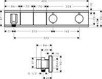 Термостатический смеситель встраиваемый Hansgrohe RainSelect 15355400 С ВНУТРЕННЕЙ ЧАСТЬЮ, матовый белый, хром
