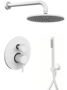 Душевой комплект Paffoni Light KITLIG018BO С ВНУТРЕННЕЙ ЧАСТЬЮ, белый матовый