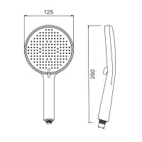 Душевая лейка Splenka S450 S450.51 хром