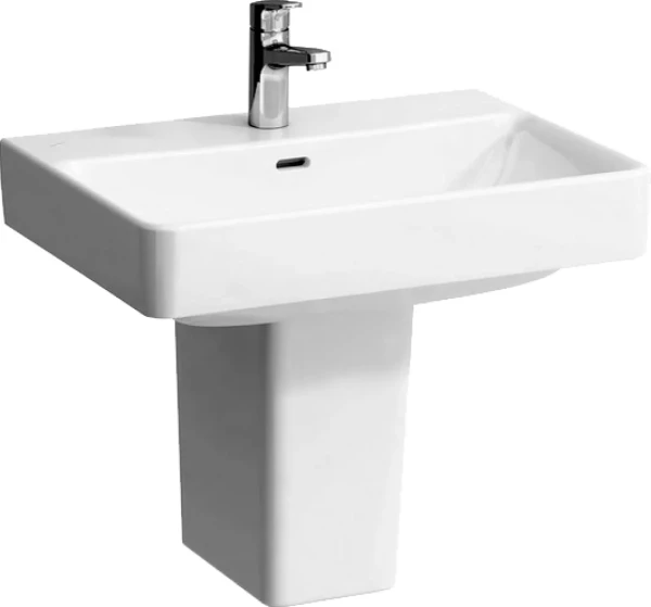 Раковина Laufen Pro S 8.1096.3.000.104.1 60 белая, прямоугольная, с полупьедесталом