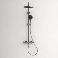 Душевая стойка Sancos Etna SC9007GG с термостатом, вороненая сталь