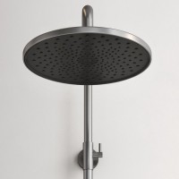 Душевая стойка Sancos Etna SC9007GG с термостатом, вороненая сталь
