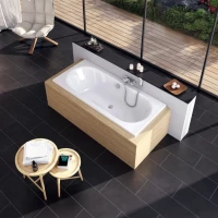 Акриловая ванна Excellent Oceana Slim WAEX.OCE17WHS 170x75 см, встраиваемая, белая, с каркасом