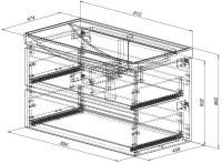 Мебель для ванной комнаты Aquanet Вега 2.0 90 подвесная, мисти грин