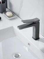 Смеситель для раковины Shevanik S4601T, оружейная сталь Смеситель для раковины Shevanik S4601T, оружейная сталь