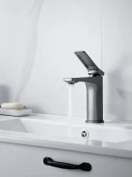 Смеситель для раковины Shevanik S4601T, оружейная сталь Смеситель для раковины Shevanik S4601T, оружейная сталь