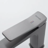 Смеситель для раковины Shevanik S4601T, оружейная сталь Смеситель для раковины Shevanik S4601T, оружейная сталь