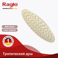 Верхний (тропический) душ Raglo R451.56.03, сатин золотой