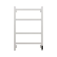 Полотенцесушитель электрический Grota Nosto 530х800 RAL9016 EL 80x55 см, подключение справа, слева, скрытое подключение справа, матовый белый, лесенка, из стали