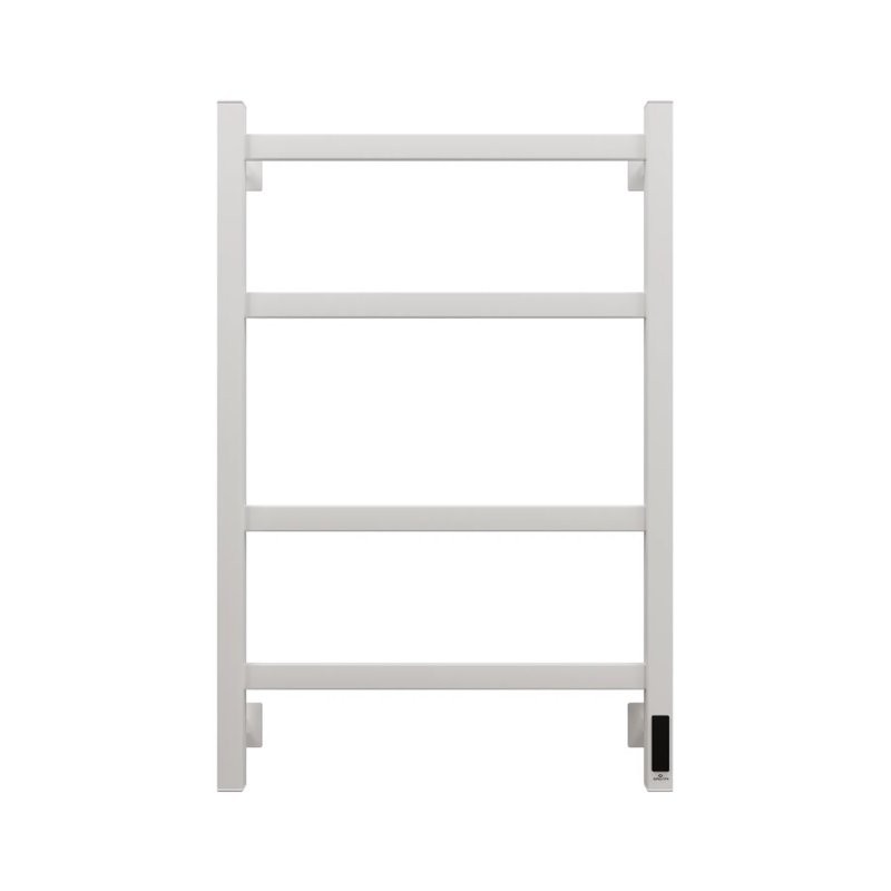 Полотенцесушитель электрический Grota Nosto 530х800 RAL9016 EL 80x55 см, подключение справа, слева, скрытое подключение справа, матовый белый, лесенка, из стали