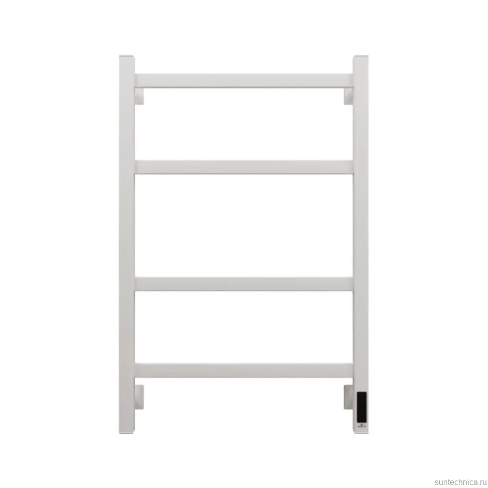 Полотенцесушитель электрический Grota Nosto 530х800 RAL9016 EL 80x55 см, подключение справа, слева, скрытое подключение справа, матовый белый, лесенка, из стали