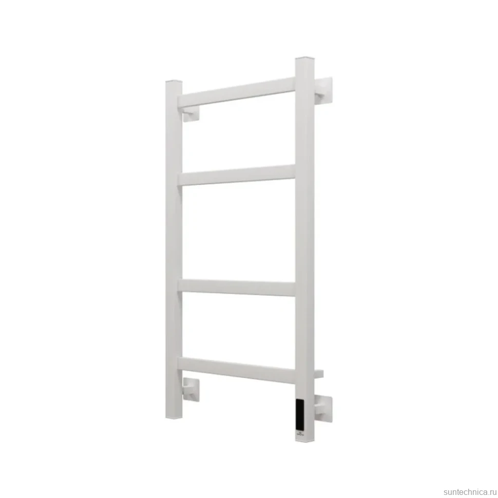 Полотенцесушитель электрический Grota Nosto 530х800 RAL9016 EL 80x55 см, подключение справа, слева, скрытое подключение справа, матовый белый, лесенка, из стали