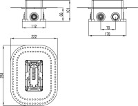 Термостатический смеситель встраиваемый Ravak Chrome CR 067.00 С ВНУТРЕННЕЙ ЧАСТЬЮ