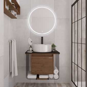 Мебель для ванной Grossman Винтаж 70 веллингтон, металл черный, раковина GR-3013