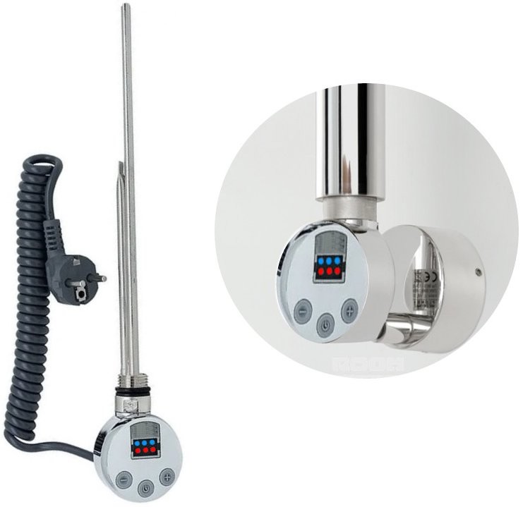 Полотенцесушитель электрический Тругор Браво эл ТЭН 1 ЛЦ4 80x50, с полкой