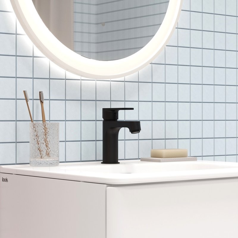 Смеситель для раковины IDDIS Kink KINBL00i01 черный матовый