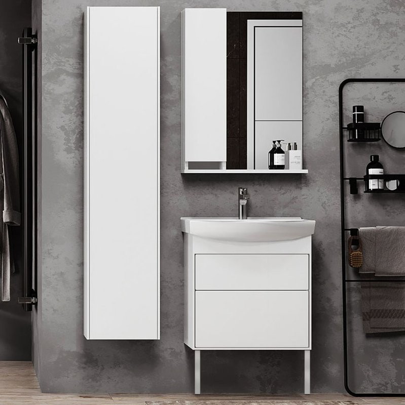 Мебель для ванной комнаты Belux Клермонт 70-02 белая глянцевая