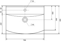 Мебель для ванной комнаты Belux Клермонт 70-02 белая глянцевая