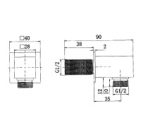 Шланговое подключение Splendy AA215NSLBM матовое черное