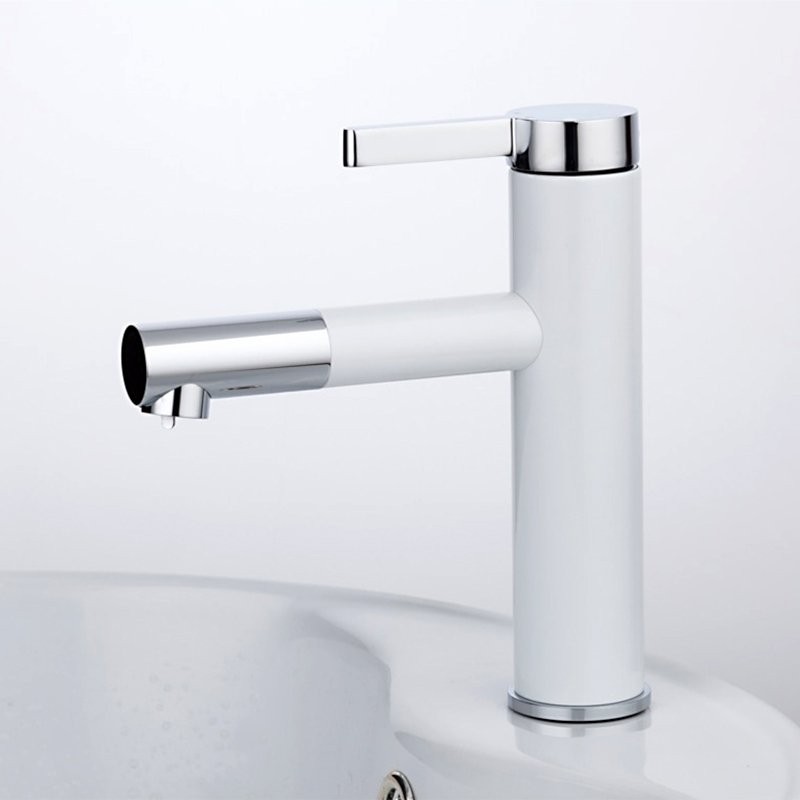 Смеситель для раковины Frap H52 F1052-14 белый, хром