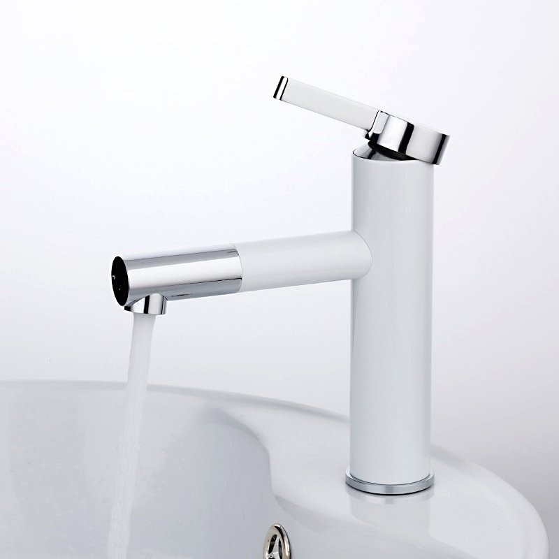 Смеситель для раковины Frap H52 F1052-14 белый, хром