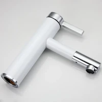 Смеситель для раковины Frap H52 F1052-14 белый, хром Смеситель для раковины Frap H52 F1052-14 белый, хром