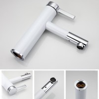 Смеситель для раковины Frap H52 F1052-14 белый, хром