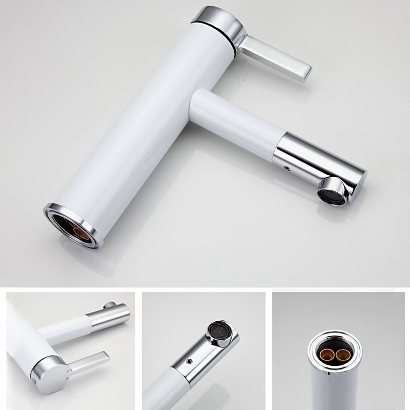 Смеситель для раковины Frap H52 F1052-14 белый, хром