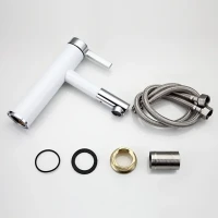 Смеситель для раковины Frap H52 F1052-14 белый, хром Смеситель для раковины Frap H52 F1052-14 белый, хром