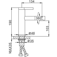 Смеситель для раковины Frap H52 F1052-14 белый, хром Смеситель для раковины Frap H52 F1052-14 белый, хром