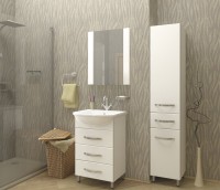 Тумба под раковину Элеганс-55 I тумба для ванной Mixline 55х31х86 Белый ПВХ