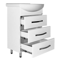 Тумба под раковину Элеганс-55 I тумба для ванной Mixline 55х31х86 Белый ПВХ