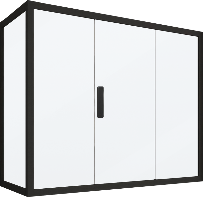 Шторка на ванну Kubele DE019 PR3-MAT-BLMT, 170х70 см, профиль матовый черный