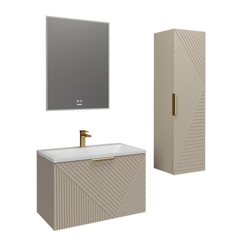 Тумба под раковину без столешницы Grossman Блисс 100 матовая бежевая