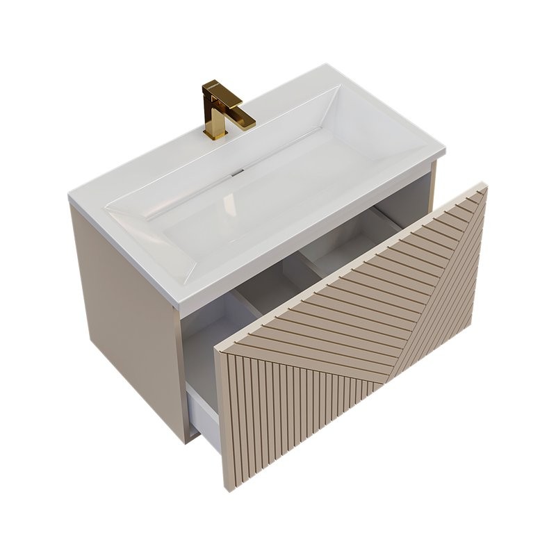 Тумба под раковину без столешницы Grossman Блисс 100 матовая бежевая