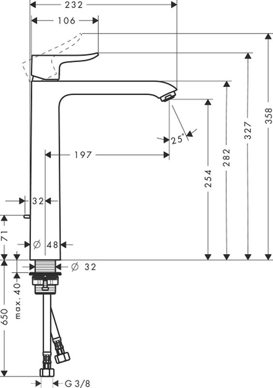 Смеситель для раковины Hansgrohe Metris 31184000