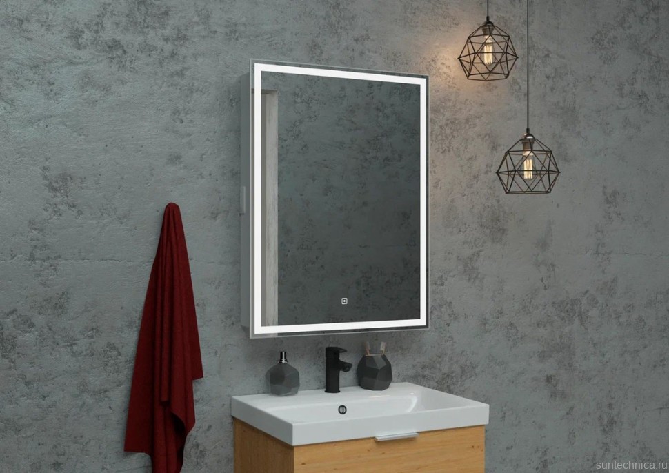 Зеркало-шкаф CONTINENT Allure R 60х80 с подсветкой