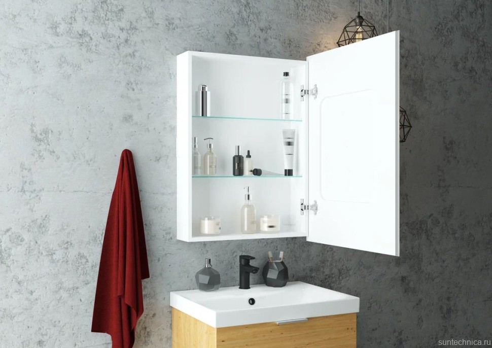 Зеркало-шкаф CONTINENT Allure R 60х80 с подсветкой
