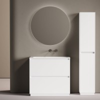 Мебель для ванной комнаты Sancos Libra Floor 90 напольный, белый глянец, раковина СN7019wx