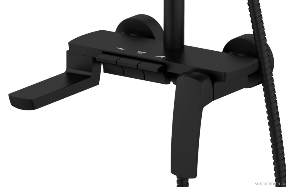 Душевая стойка AZARIO Conda AZ-K2311B черный матовый