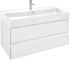 Мебель для ванной Jacob Delafon Madeleine 100 белая блестящая, раковина белая глянцевая